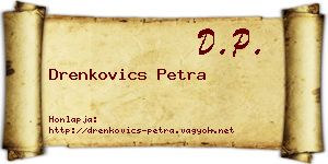 Drenkovics Petra névjegykártya