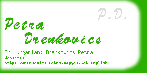 petra drenkovics business card